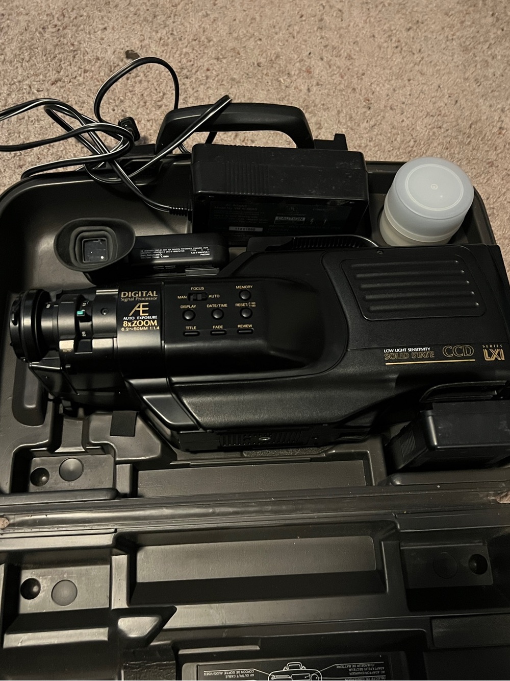 Vintage Black CCD Camcorder - 8x Zoom